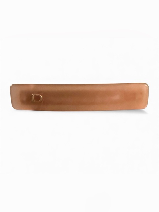 Vintage Accessories - 1980’s Vintage Devisage Paris Hair Clip Barrette in Carmel Brown, 3”, Deadstock